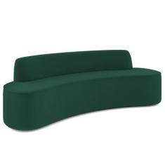 Imagem de Sofá 5 Lugares Sala de Estar Cancún D02 Veludo Verde Musgo 300 cm C-30