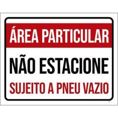 Imagem de Kit 10 Placas Área Particular Sujeito Pneu Vazio 36X46