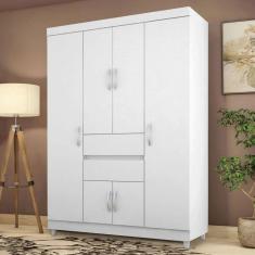 Imagem de Guarda-Roupa Casal Ecom Ii 6 Portas Branco/Rosa/Branco - Demóbile