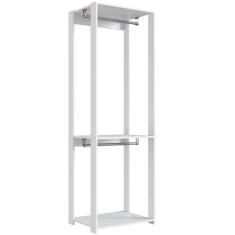 Imagem de Guarda Roupa Closet com 2 Cabideiro Branco 60x45x183cm Modulo Arara