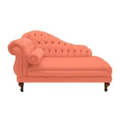 Imagem de Recamier Sofá Direito Larissa 150cm Sala Suede Coral - Incasa Decor -