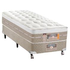 Imagem de Cama Box Solteirão Castor Silver Star Air com Molas Ensacadas 71x96x203cm – Branco/Bege