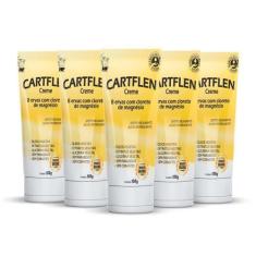 Imagem de Kit 5 Cartflen Creme Massagem Cloreto De Magnesio 150G - Hf Suplements