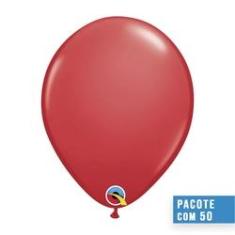 Imagem de Balão De Látex Vermelho 16 Polegadas - Pc 50un - Qualatex #43897