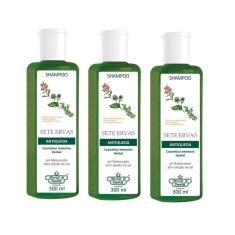 Imagem de Kit 3un Shampoo Antiqueda Sete Ervas Flores e Vegetais 300ml
