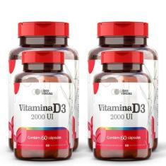 Imagem de Vitamina D3 2000 Ui C/ 60 Cápsulas Kit 4 Potes - Lider Vendas