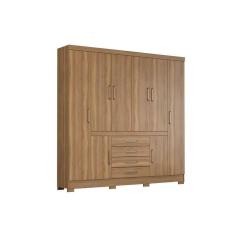 Imagem de Guarda Roupa Casal 8 Portas E 4 Gavetas New Realce Amêndola Touch - Demóbile