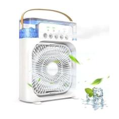 Imagem de Ventilador Portátil Branco Led 07 Cores Mini Ar Climatizador - Outros