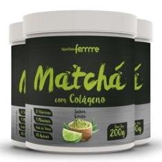 Imagem de Kit 3 Matchá Solúvel Apisnutri Sabor Limão 200g