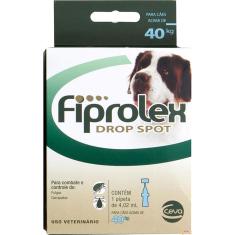 Imagem de Antipulgas e Carrapatos Ceva Fiprolex Drop Spot para Cães Acima de 40kg - 1 Pipeta