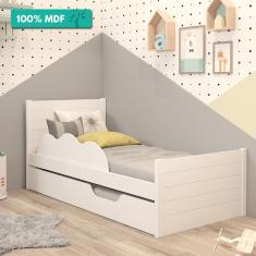 Imagem de Cama Bibox Solteiro Protetor Lateral 100% Mdf Elza Cimol Branco