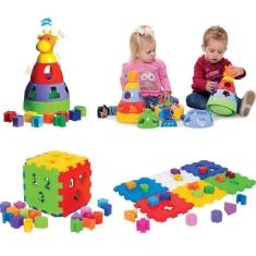 Imagem de Kit De Brinquedos Educativos Infantil Para Bebês 1 Ano