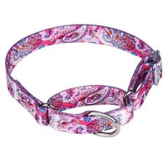 Imagem de Bbmmayy Coleiras para cães Martingale - Coleira macia ajustável para cães. Flores coloridas multicoloridas estampas fofas para filhotes de cães médios e grandes caminhadas e corrida (M: 2,5 cm de