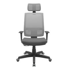 Imagem de Cadeira Office Brizza Tela Cinza Com Encosto Assento Poliester Cinza R