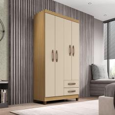 Imagem de Guarda Roupa Solteiro Aspen 4 Portas 2 Gavetas I01 - Clique Chique Móveis