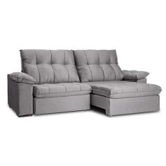 Imagem de Sofá 5 Lugares Retrátil E Reclinável Cm Usb Flexforma Triton Cinza Urb