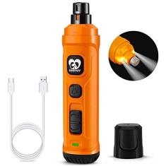 Imagem de Casfuy Moedor de unhas para cães com 2 luzes LED – Nova versão potente de 2 velocidades, aparador elétrico de unhas para animais de estimação, profissional, silencioso, indolor, para