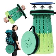 Imagem de PLOGGING Banqueta dobrável 2GG atualizada com almofada, 40 cm a 29 cm, bancos portáteis para adultos, cadeira dobrável mais resistente com capacidade de carga de 453 kg, banco retrátil de acampamento