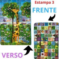 Imagem de Tapete Infantil 180X120 Dupla Face Emborrachado 3mm Atividade Tatame