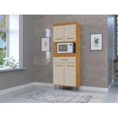 Imagem de Armário de Cozinha DU Compacto para Sua Melhor Organização Cor Ipê / O
