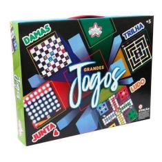 Imagem de Tabuleiro Dama Ludo Trilha Junta 4 Grandes Jogos Bigstar 4X1 - Big Sta