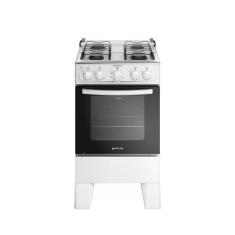 Imagem de Fogão 4 Bocas Com Mesa Inox Atlas Milão Plus Bivolt, Branco, Bivolt