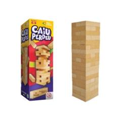 Imagem de Jogo Caiu Perdeu Brinquedo Torre Equilíbrio Madeira Jogos De Tabuleiro