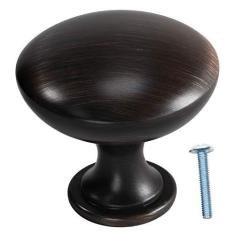 Imagem de Rok Hardware – Puxador de porta escovado de bronze escovado estilo arrojado para cozinha, gaveta de cozinha, 30 mm ROKK101ORB, 1-3/16 Inch, Brushed Oil-Rubbed Bronze