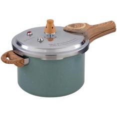 Imagem de Panela de Pressão Brinox 4,2L Fechamento Externo Verde Ceramic Life Pr