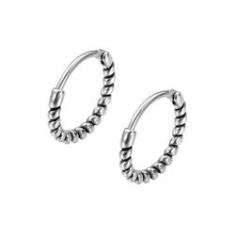 Imagem de Brinco Masculino Argola Gomos Rock - PAR