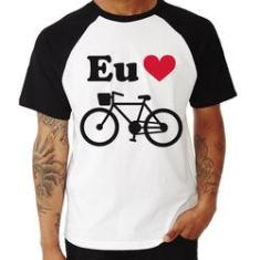Imagem de Camiseta Raglan Eu Amo Bicicleta - Foca Na Moda