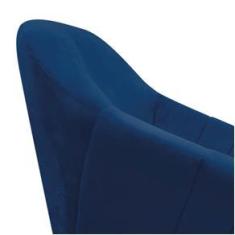 Imagem de Poltrona Giratória Giovana Suede Marinho Madeira D´rossi