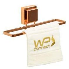 Imagem de Toalheiro De Mão E Rosto Cobre Rosé Gold Fixação Por Ventosa