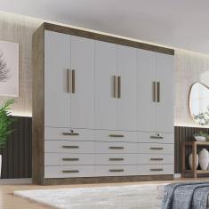 Imagem de Guarda Roupa Casal mdf 6 Portas 12 Gavetas Marselha Plus