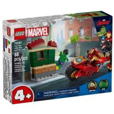 Imagem de Lego Marvel Hulk E Homem De Ferro Com Motocicleta 76287
