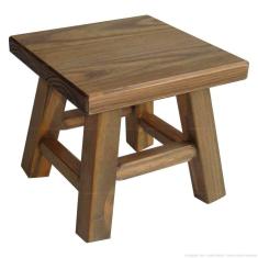 Imagem de Banqueta Mini Hardman Madeira Padrão Nogueira 25x25x22cm