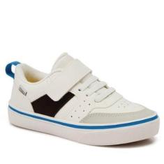 Imagem de Tênis Infantil Klin Freestyle Branco Preto Ciano-Masculino