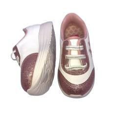 Imagem de Tênis Led Molekinha Bebe Platform Rosa E Branco - 41076-Feminino