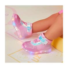 Imagem de Tênis Infantil Feminino Com Led Pampili Ref:682035 20/27