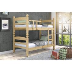 Imagem de Beliche Madeira Maciça Cor Natural - Mundo Das Beliches