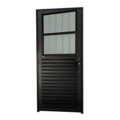 Imagem de Porta De Sala Super Vidro Boreal 210cm X 86cm Brimak Preto