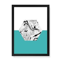 Imagem de Arte Maníacos Quadro Decorativo Escandinava Verde e  - 23x16,25cm (Moldura caixa em laca )