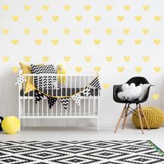 Imagem de Adesivo de Parede Infantil Coração  Chevron