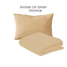 Imagem de Jogo De Lençol 2 Peças Solteiro Viúva 1,20 Nude Arrumadinho Enxovais