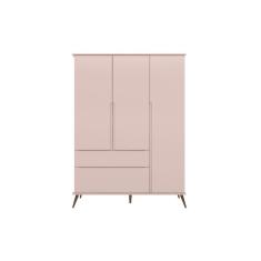 Imagem de Guarda Roupa Infantil Bebê Retrô Ana Vitória 3 Portas Rosê 100% mdf