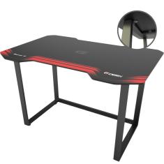 Imagem de Mesa Gamer Pés Niveladores Para Jogador Profissional Suporta Até 150Kg Gabinete Console Notebook Mdf Estrutura em Aço Reforçado