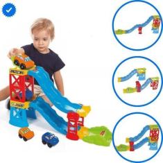 Imagem de Super Pista Com 2 Carrinhos Ramp Racer 28 Peças Brinquedo - Maral