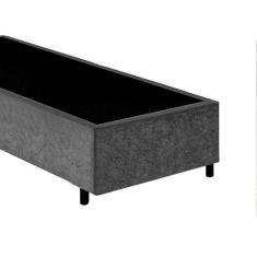 Imagem de Cama Box Solteiro 88 Cinza Suede - Santo Box