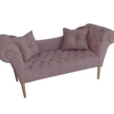 Imagem de Namoradeira Recamier Sofá Decorativo 02 Lugares Dubai Rose - dl Decor