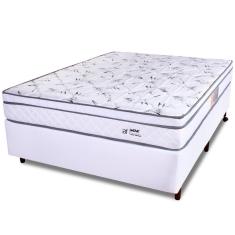 Imagem de Cama Box Viúva Colchão Molas Ensacadas Com Pillow e Box Courvin Branco 128x188x55cm - bf Colchões
